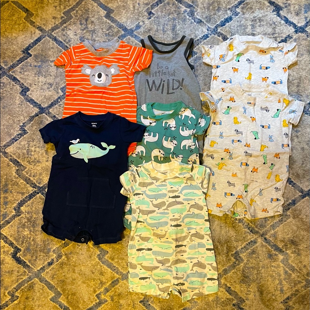 Lot of 9 toddler boys outfits 12 - 18 month
